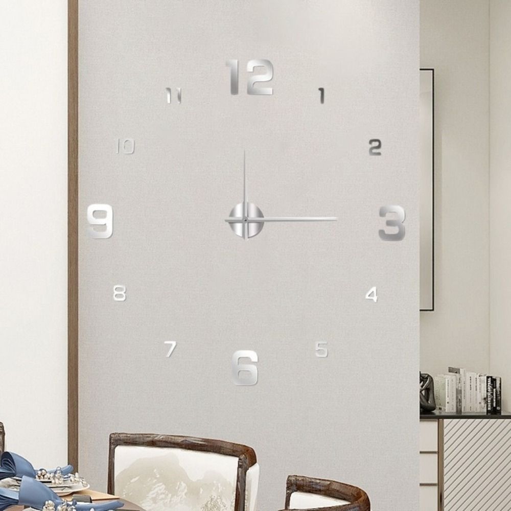 Silent Digital Clock Minimalist Hanging Clock Creative Wall Clock  Bedroom