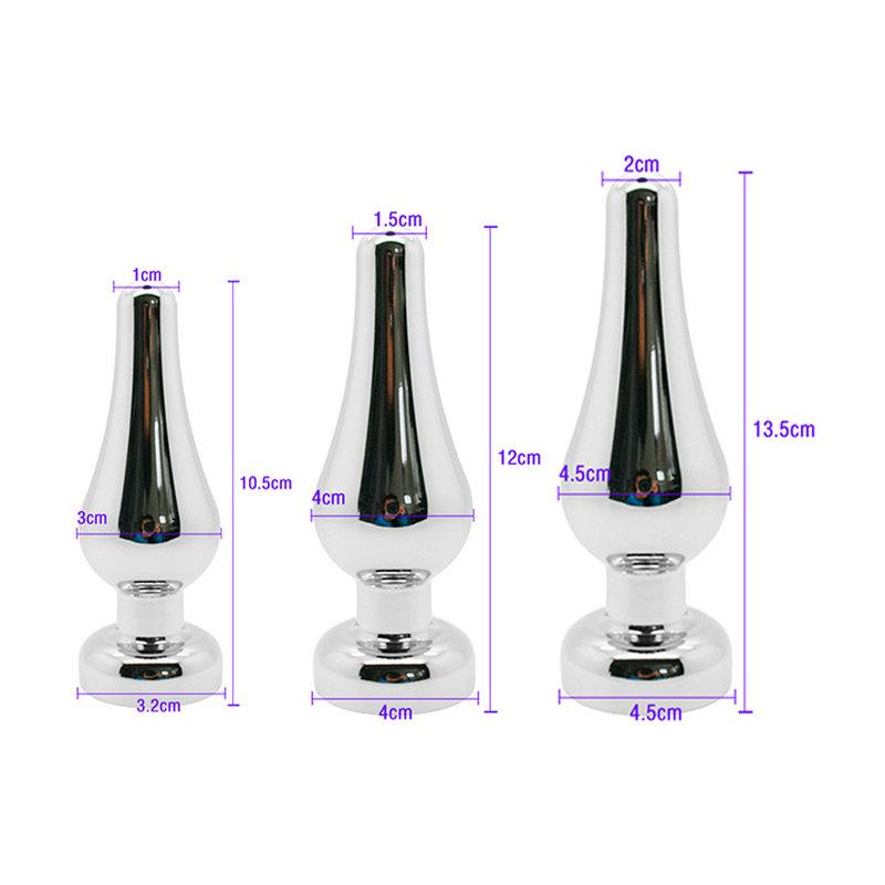Smooth Touch Beginner's Metal Butt Plug Stopper Anal Sex Toys, Adult Sex Products Sex Toys