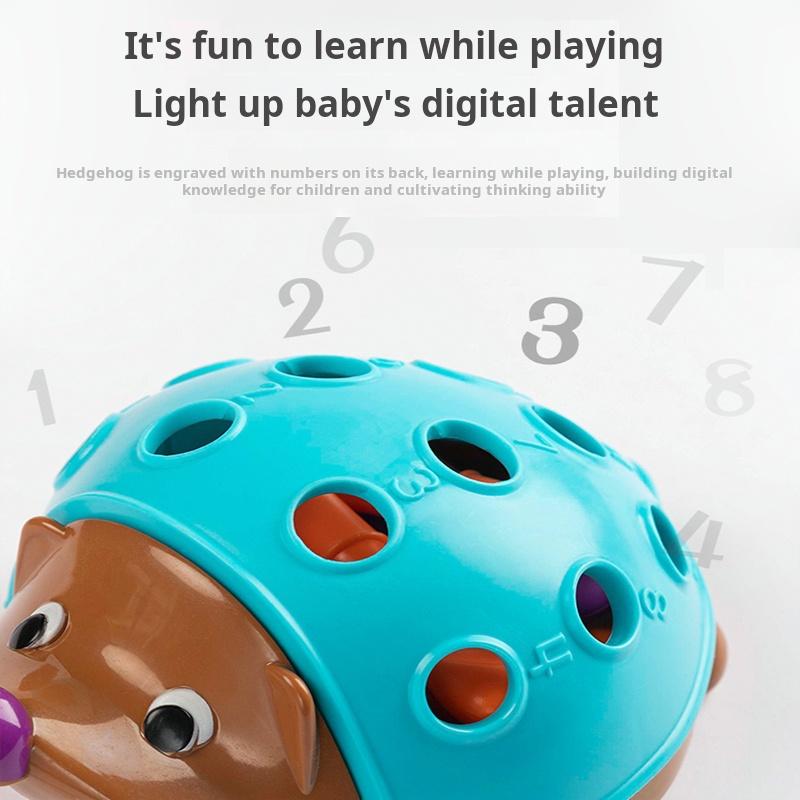 Early Education Toys Hedgehog Training Focused On Children's Fine Motor Hand-eye Coordination Fight Inserted Toy For 1-3 Years