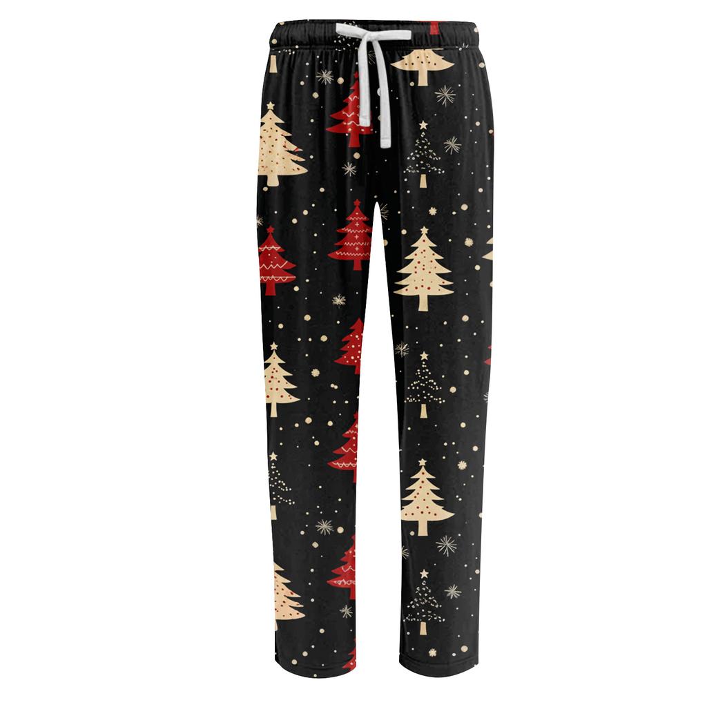 Anime Pajama Pants Sleepwear Casual Drawstring Elastic Waist Pants Comfy Straight Yoga Loose Trousers