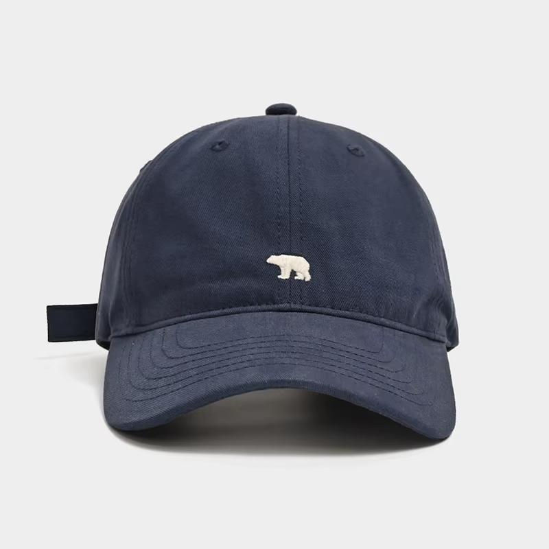 Cappellini da Baseball Ricamati con Orso Polare per Uomo e Donna, Visiera Larga per Valorizzare il Viso, Cappellini Piccoli Retrò, Cappellini Morbidi con Visiera a Becco d'Anatra