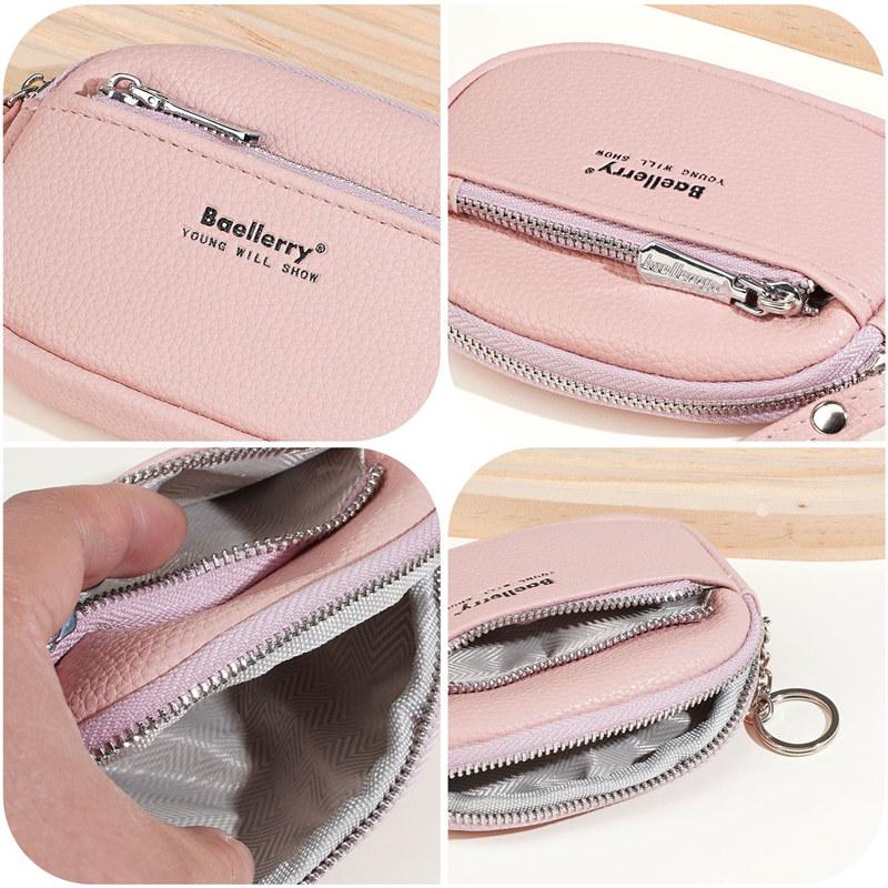 Baellerry Short Zipper Purse for Women Ladies Fashion Mini Coin Purses Classic Handbags GZW