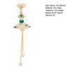 Fan Brooch Beads Tassel Rhinestone Inlays Dazzling Pin Sweater Dress Coat Suit Lapel Badge Outfit Accessories