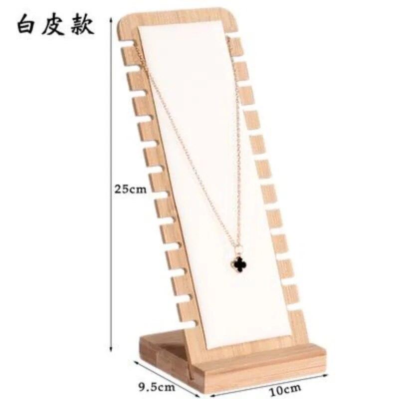 1 Stück, Bambus Vertikaler Schmuck Ketten Präsentationsständer, Geeignet für Schmuckausstellung Verkauf und Familien Kettenausstellung.