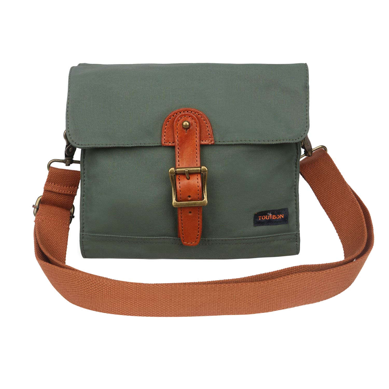 

TOURBON Handlebar Bicycle Side Easy to Retro Motorcycle Shoulder Bag Bag, Bag, Install, зелёный