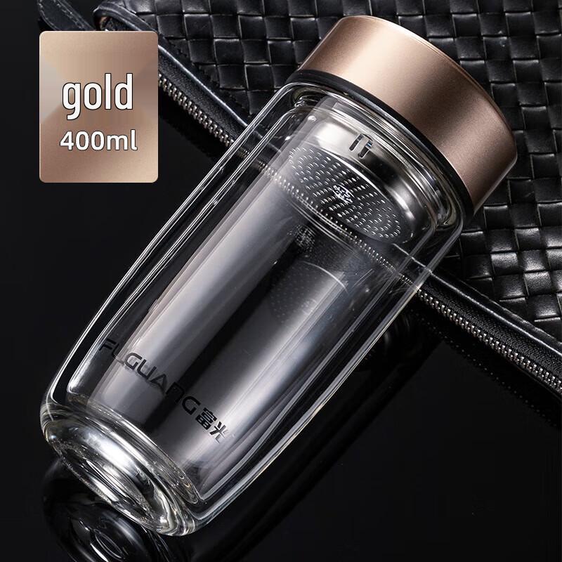 FUGUANG G2132 Double-Layer Glass Tea Cup with Filter