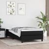 Maison Exclusive - Slatted Bed Base with Mattress Black 90x190 Cm Fabric
