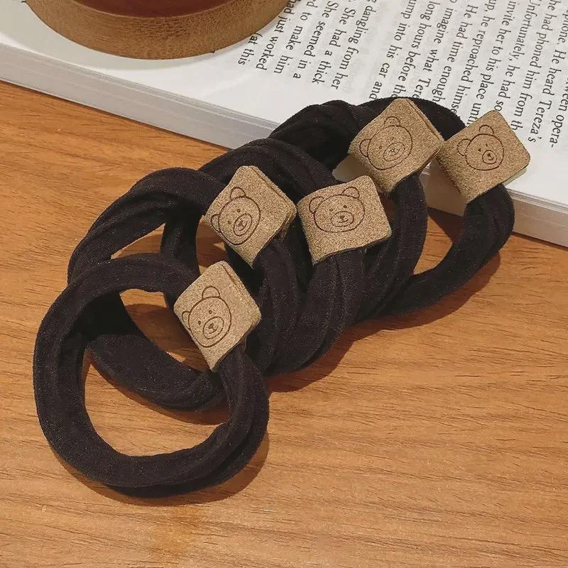 Elastic Seamless Bear Headband: Durable Hair Tie & Towel Ring
