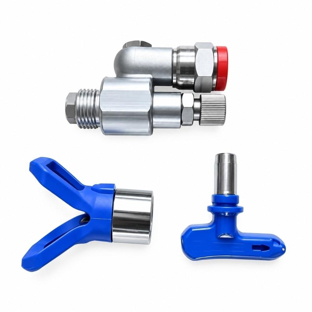 180° Stainless Steel Shut Off Valve 7/8” Size Anti-Spitting Valve  For Paint Sprayers