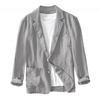 Giacca Blazer Suit da Uomo Traspirante in Lino e Cotone per Uomo Cappotto per Estate Business Abbigliamento Maschile Leggero