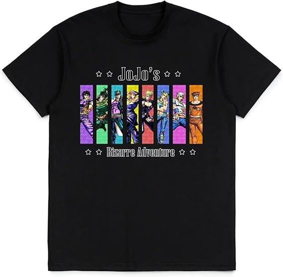 Fashion Jojo Bizarre Adventure Unisex Summer High Quality Tshirt Japanese Anime Unisexga Unisex Cartoon Oversized Soft T Shirt
