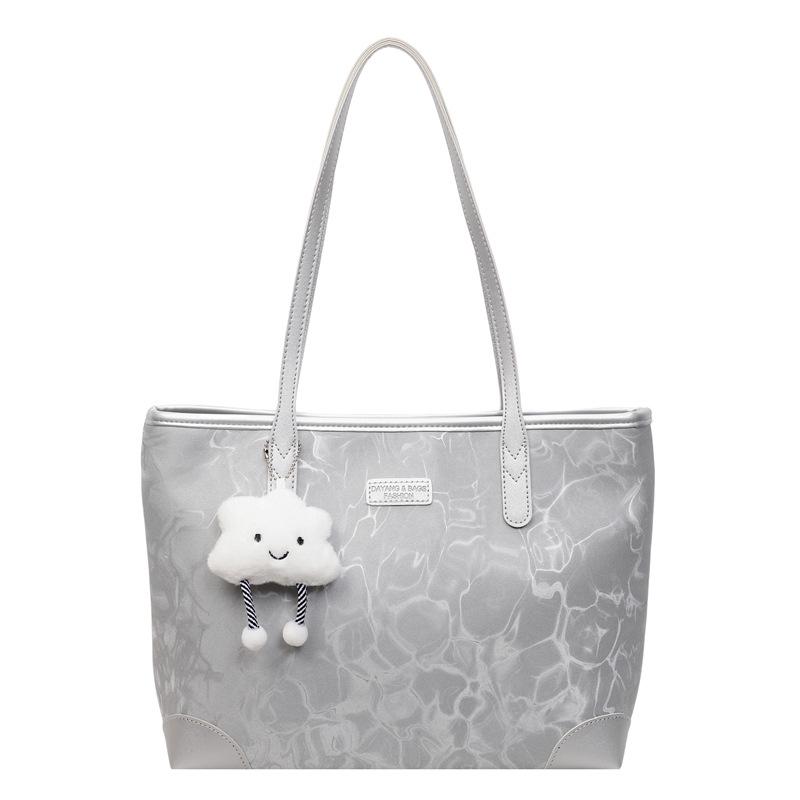 

Women s Versatile Large Capacity Tote Bag - Autumn Winter 2025 Collection 39x11x25 cm срібний