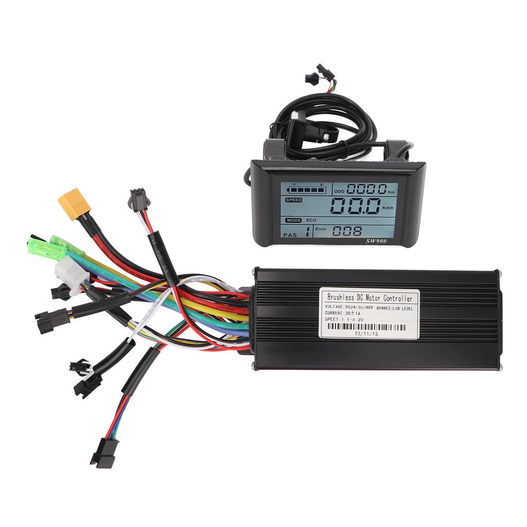Motor Brushless Controller LCD Display Brushless Controller Kit SW900 Panel 30A 3 Mode Sinusoid
