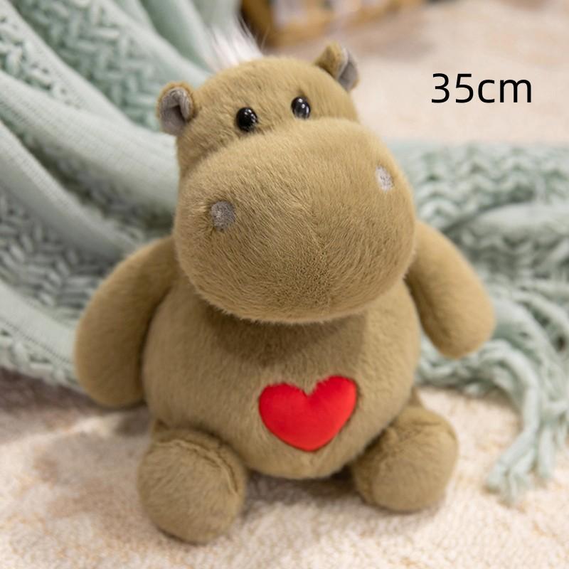 1 Stück 25/35CM Liebliches Nilpferd & Ameise Plüschpuppen Kawaii Nilpferd mit Herz Kissen Simulierte Ameise Spielzeug Stofftier Weiches Tier Liebliche Geschenke