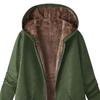 Women Winter Warm Fleece Jacket Sherpa Lined Hooded Coat Casual Long Full Zip Up Thicken with Pockets