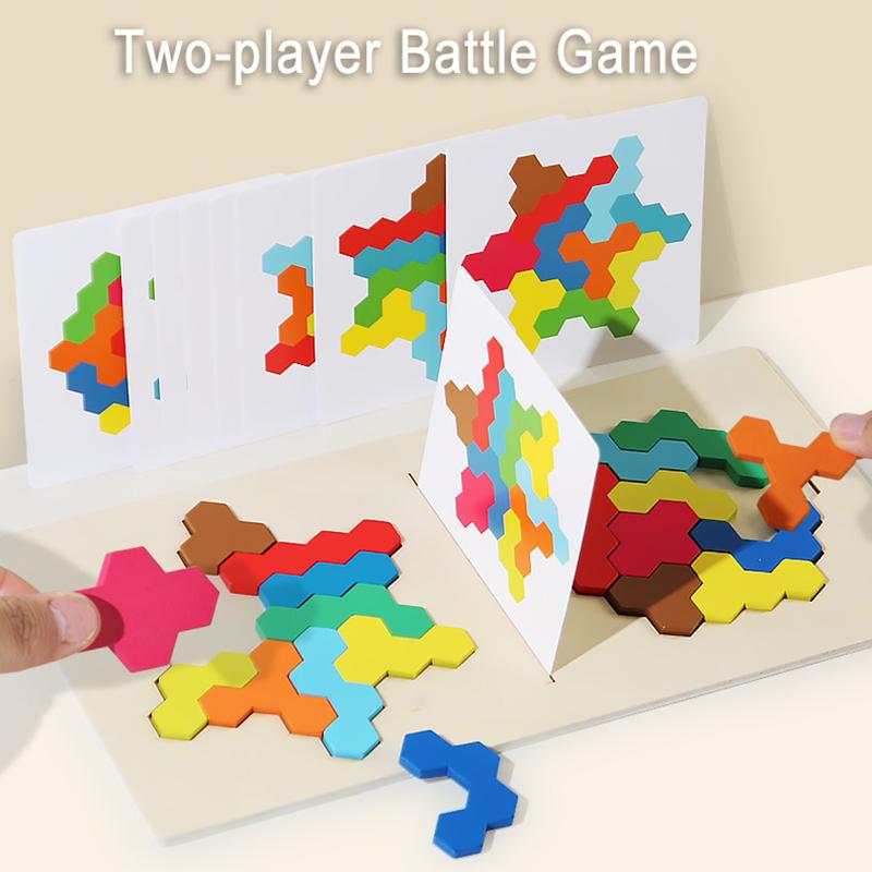 Kid 3D Puzzle Battle Game Montessori Intellectual Toys Logic Tangram Geometric Shape Match Thinking Challenge Education Toy Gift