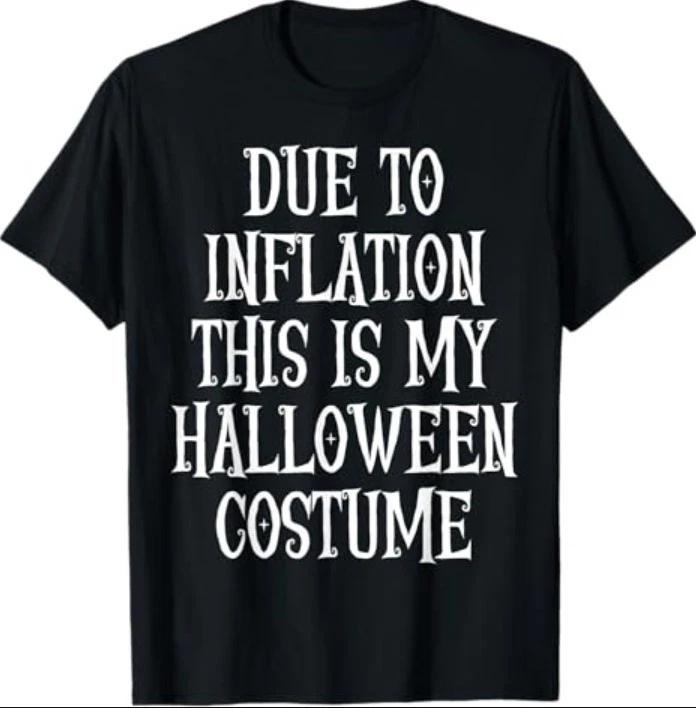 Due to Inflation This is My Halloween Costume Couples Tee T-Shirt XXL