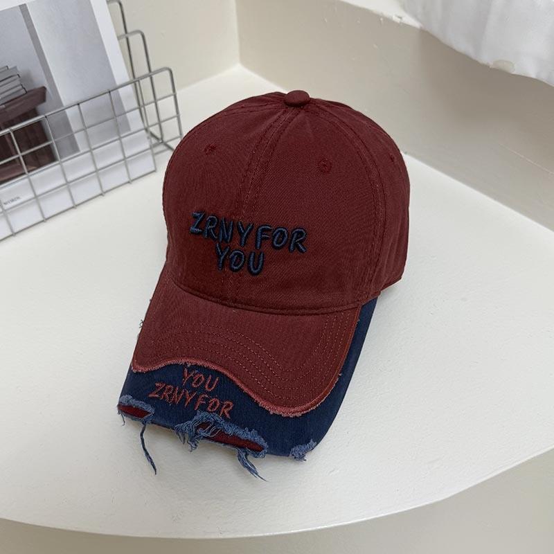 Embroidered Color Block Baseball Cap With Adjustable Fit For Summer Casual Men Women