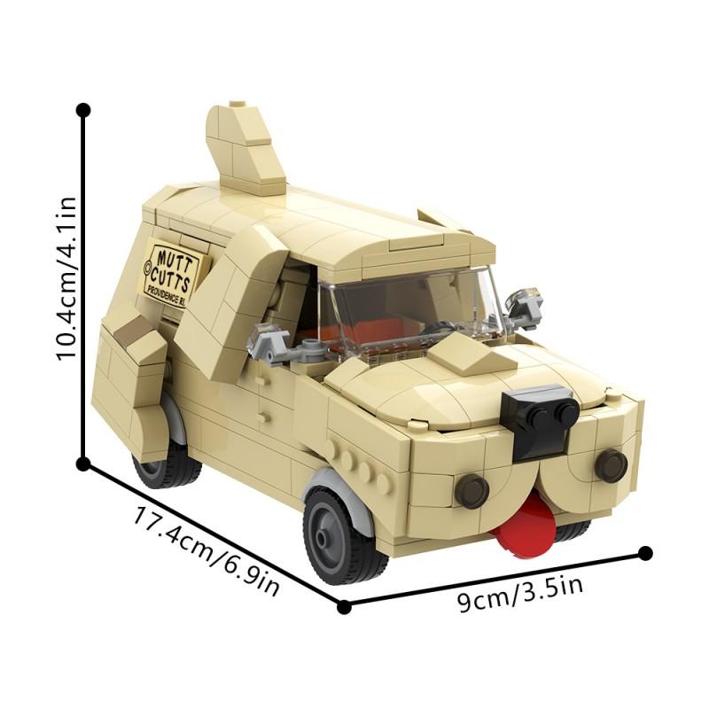 Funbuild Dumb Dumber Doggy Cart Building Blocks Set City Town Car Truck Dumb's Dog Cart Model DIY Kids Puzzle Toy Birthday Gift