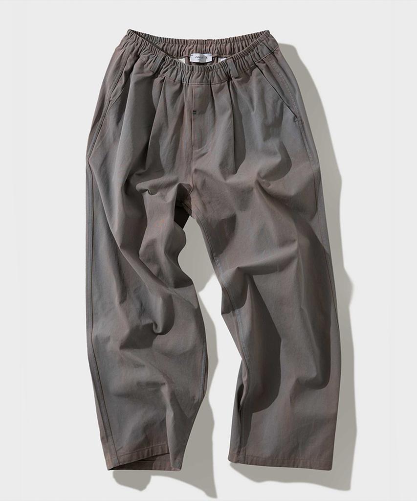 FFEFF STUDIO Dirty Washed Cotton Long Elastic Waist Pants (Cement)