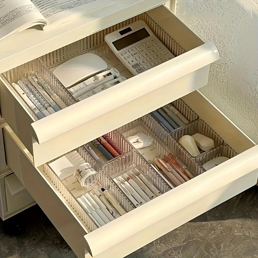 6 Stück Transparente Acryl Aufbewahrungsbox Set Multifunktionale Schubladeneinteiler Stapelbarer Schlafzimmer Badezimmer Wohnheim Organizer für Schreibtisch Schminktisch Lippenstift