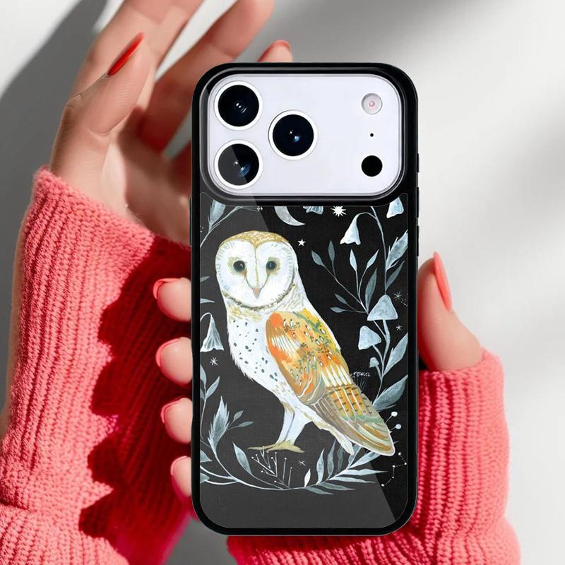 Cute Owl Cartoon Soft Phone Case for iPhone 17 16 15 14 13 Pro Max Back Cover for 12 11 Pro Coque