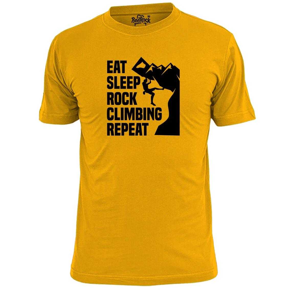 Mens Eat Sleep Rock Climbing Repeat T shirt Outdoor XL