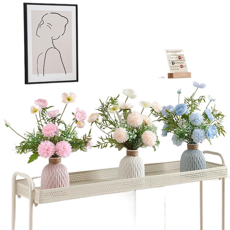 Yapay Çiçek Aranjmanları İçin Zarif Seramik Vazo - Oturma Odası veya Yemek Masası Dekorasyonu İçin Mükemmel