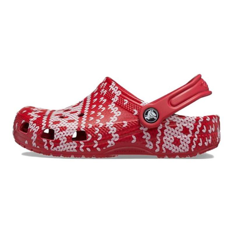 Crocs Anti-Slip Shock-Absorbing Children's Sandals Red and White Children's Model