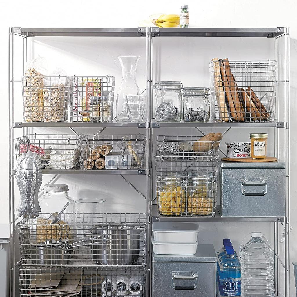 MUJI Stainless Steel Wire Basket 37cm W x 26cm D x 18cm Basket 4, Approx. H, 44831496,