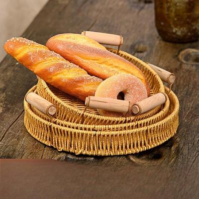 LISM Hand-Woven Imitation Rattan Storage Basket Set