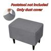 1Pcs Dust-Proof Footrest Protector Case Jacquard Ottoman Slipcovers Elastic All-Inclusive Footstool Pouf Covers For Living Room