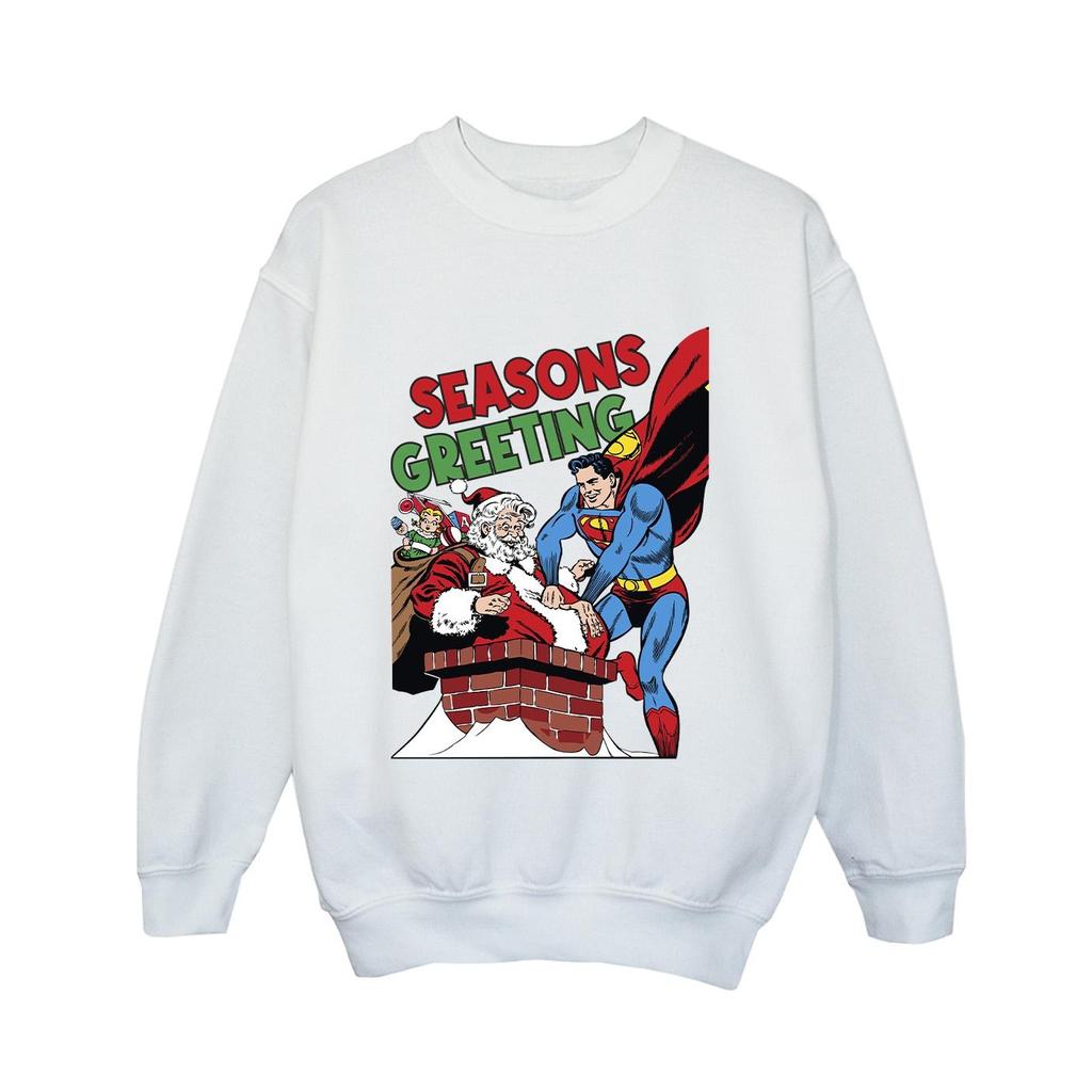 DC Comics Boys Superman Santa Comic Sweatshirt