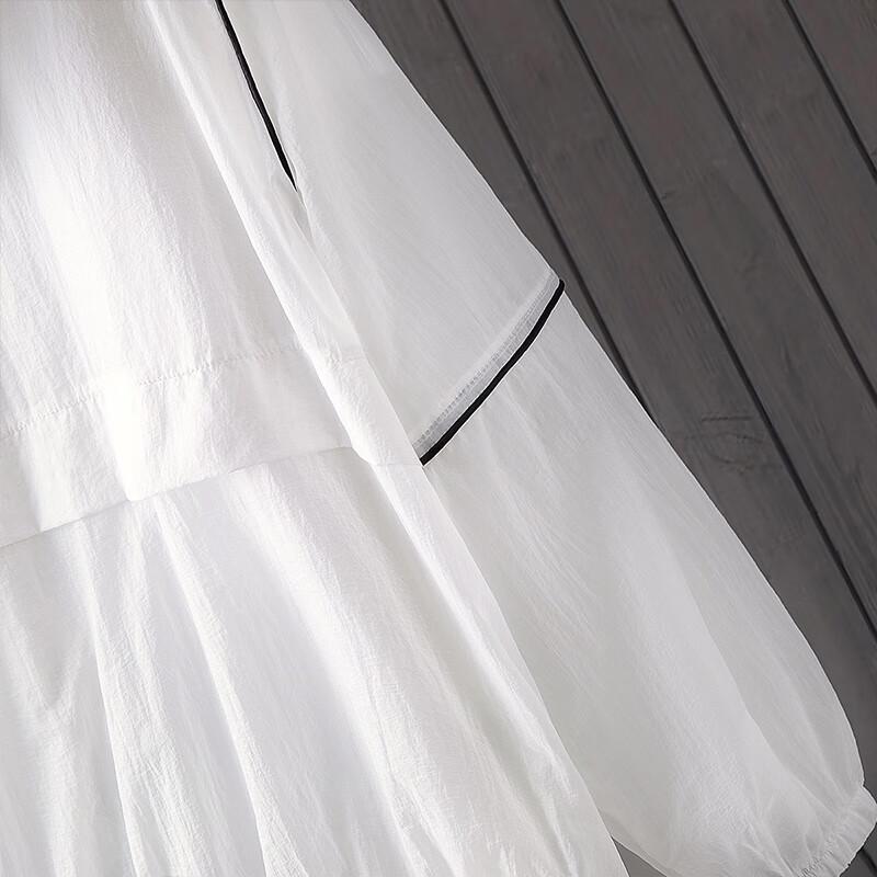 Women's Color Block Hooded Long Sleeve Lightweight Jacket