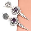 925 Silber Amethyst Sterling Edelstein Ohrring Schmuck handgemachte Ohrringe lila