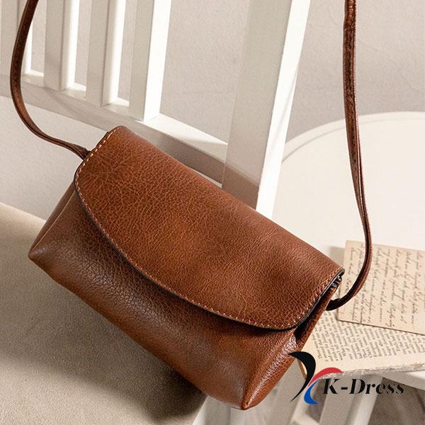 Vintage kožená tříkomorová crossbody kabelka (2 barvy)