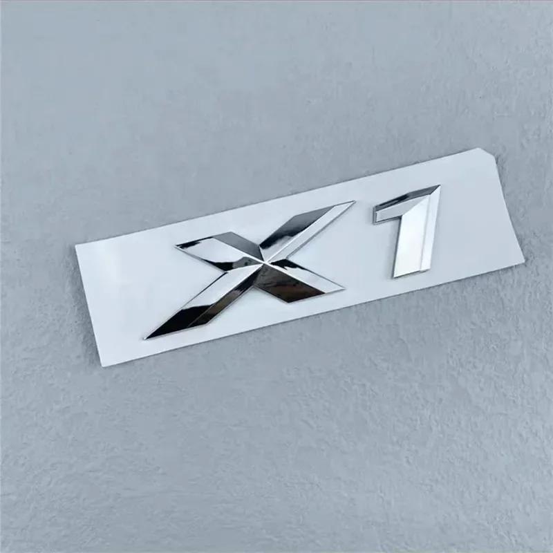 3D ABS Black Chrome Car Letters Rear Trunk Emblem Badge X1 X2 X3 X4 X5 X6 X7 Logo