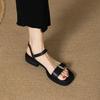 Large Size Minimalist Women's Flat Sandals, Beach Open Toed Sandals