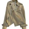 2025 Autumn Women's Khaki Petite Trench Coat: Popular Commuter Casual Top