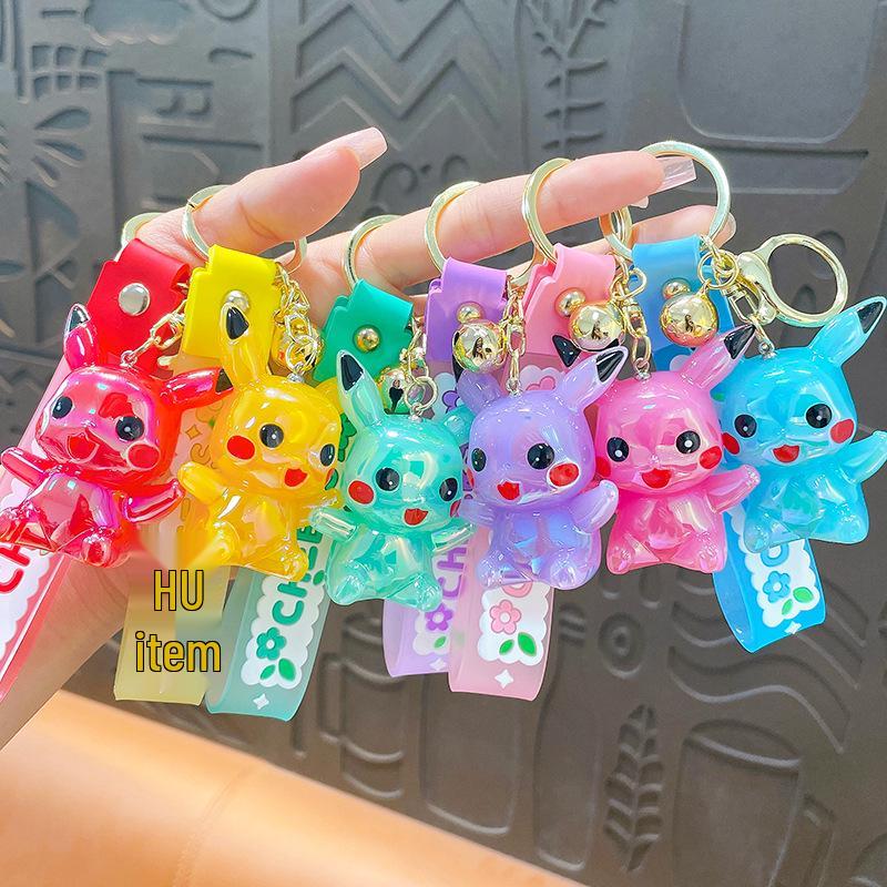 Kreativer Glücks-Panda Leuchtendes Nachtlicht Schlüsselanhänger: Süßer Figuren-Taschenanhänger und kleines Geschenk.