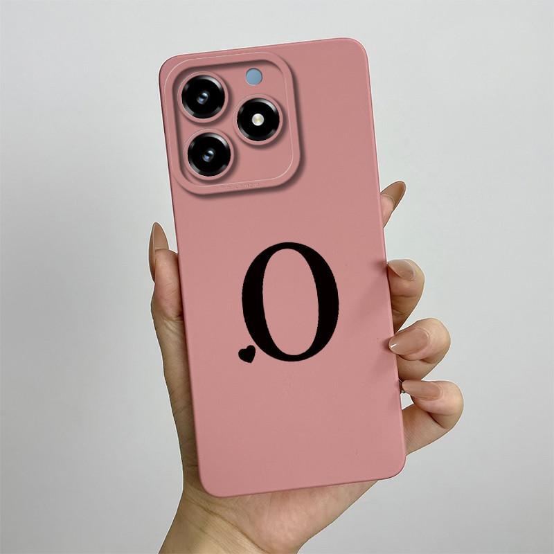 Für Realme C63 C61 Handyhülle Niedliche Buchstaben Rückseite Für Oppo Realme C 61 C 63 Weiches Flüssigsilikon Kameraschutz Fundas