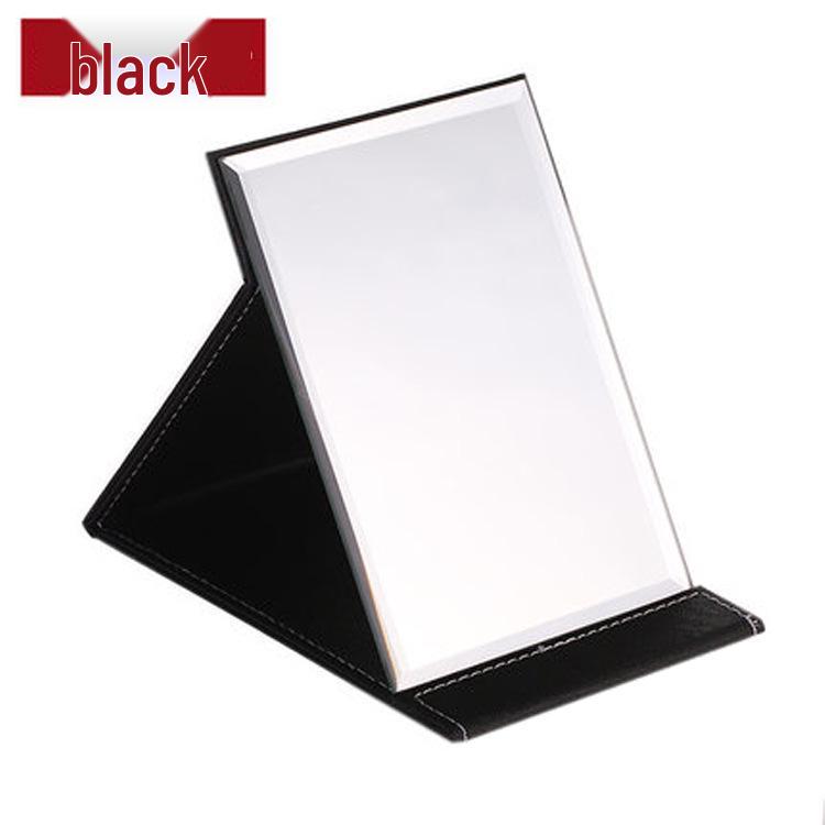 

Портативное кожаное складное зеркало для макияжа - Большое, утолщенное, настольное зеркало для макияжа высокой четкости Small 17*12.2cm чёрный