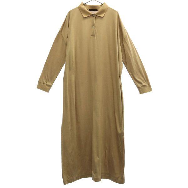

mizuiro ind made in Japan Long sleeve Shirt dress Beige Women Used