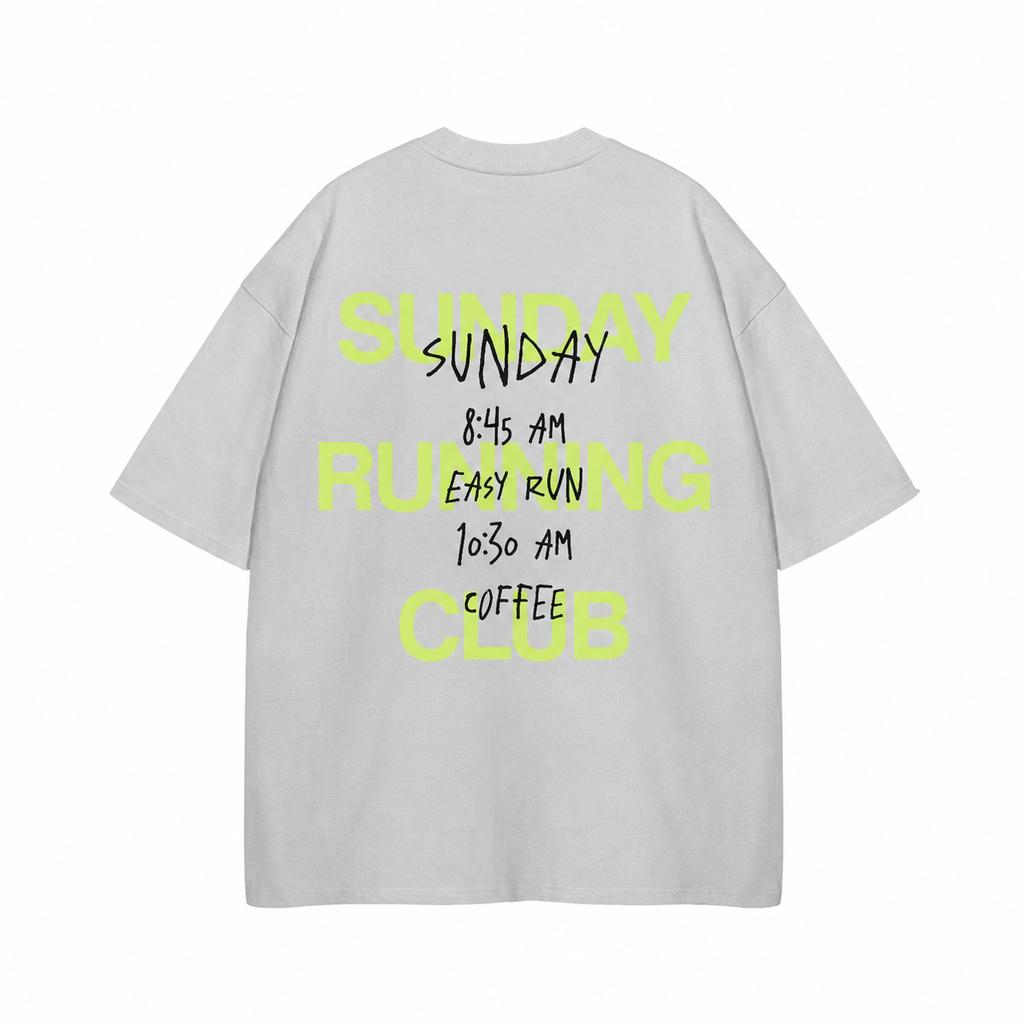 Sunday Running Club TShirt Unisexs and Unisexs Easy Run Coffee Schedule Graphic Tee Streetwear Short Sleeve Casual T Shirt