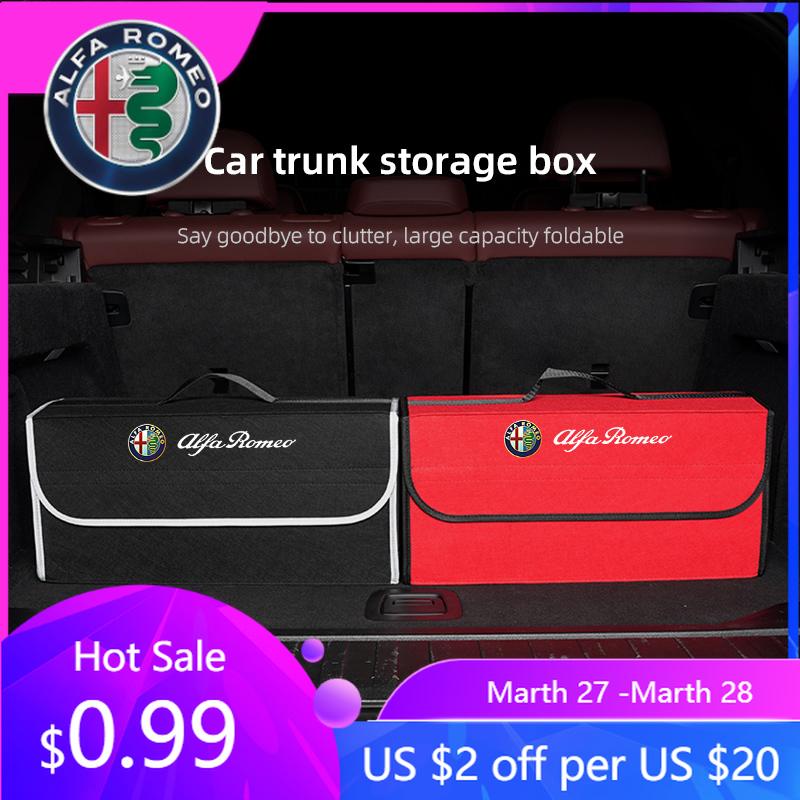 Für Alfa Romeo Hochkapazitäts Auto Aufbewahrungsbox Organizertasche Kofferraum Werkzeugkoffer Auto Zubehör Für Alfa Romeo 4C 159 166 Spider G