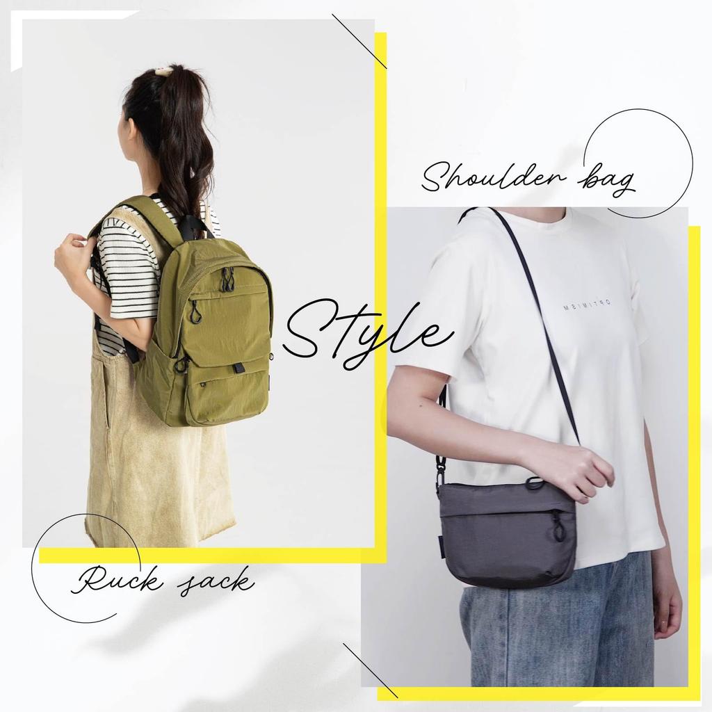 Sun earth &u Damenrucksack (Die Taschen können abgenommen werden, um es in eine Umhängetasche umzuwandeln.), Perfekt für den Arbeitsweg, lässiger 2-Wege-Stil (Grau)