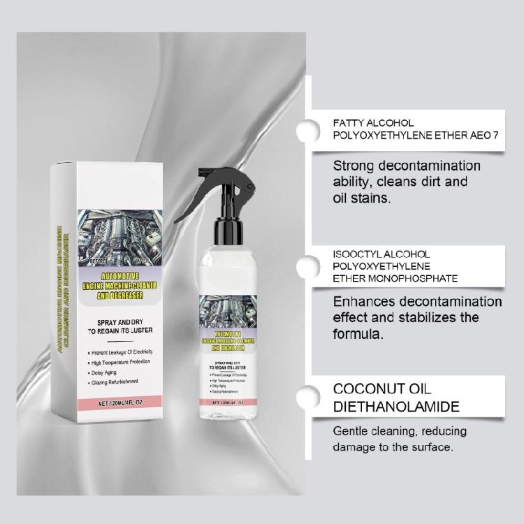 Car Engine Bay Cleaner & Degreaser Powerful Decontamination Cleaning Agent for Engine Compartment Grease Remover