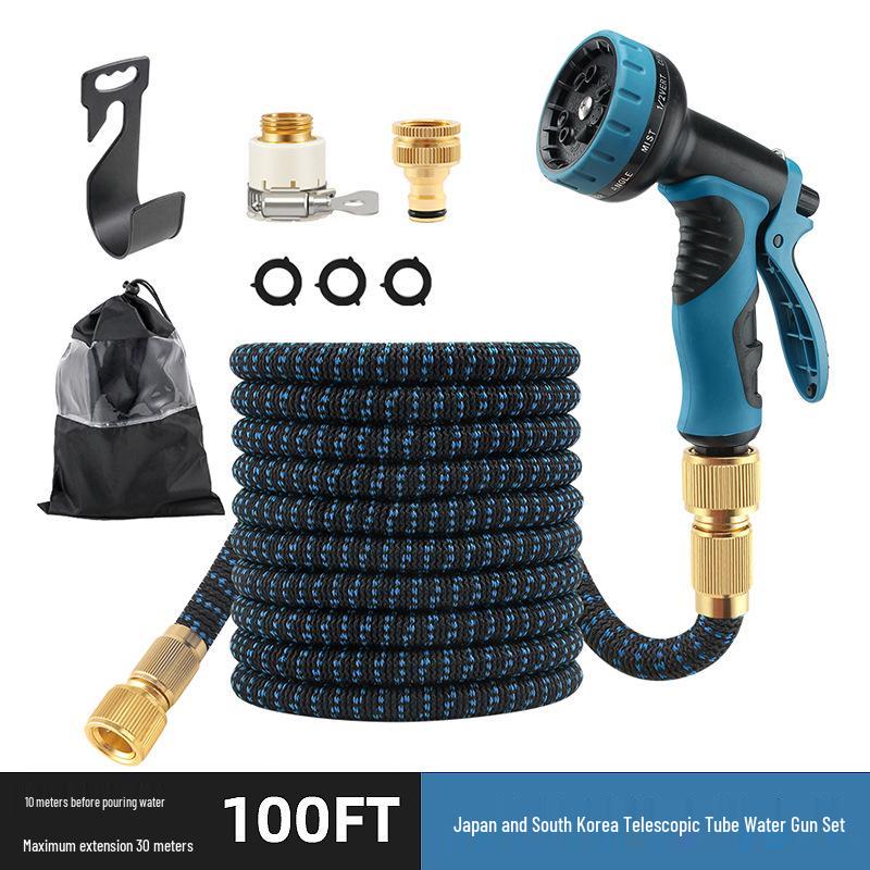 Retractable High-Pressure Garden & Car Wash Hose with Sprinkler and Water Gun
