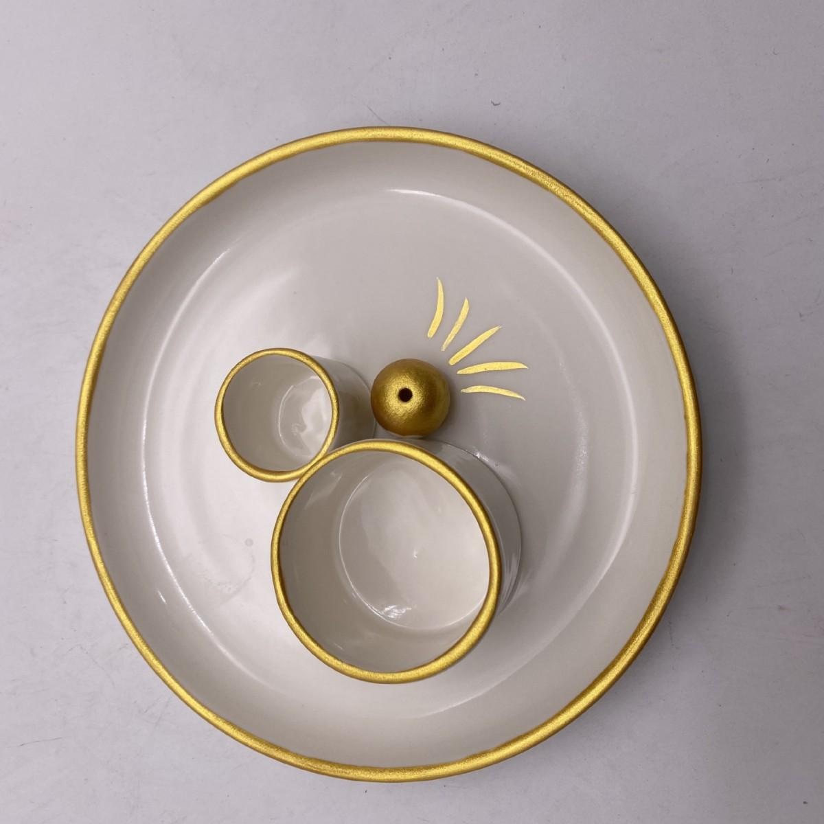 

Palo Santo Stick Burner Scandinavian Decor Minimalist Palo Santo Holder Handmade Ceramic Incense Burner white Sage Holder