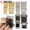 2Pcs Meetee 20/25/32/38mm Metal Side Release Buckles Adjust Clasps for Bag Belt Dog Collar Hook Buckle DIY Sewing Accessories